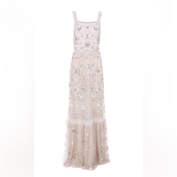 NWT Needle and Thread Pink Petal cluster bib gown xs 🦋 - Picture 5 of 16